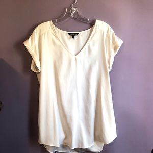 Express white (ivory / cream) satin blouse